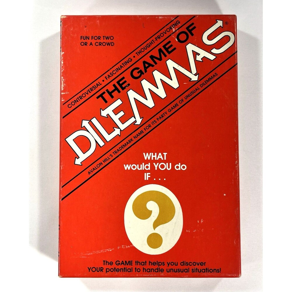 The Game Of Dilemmas Avalon Hill Vintage 1982 Complete Party Game